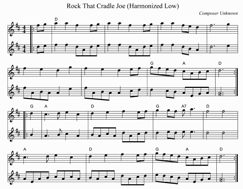 Rock The (That) Cradle, Joe North Atlantic Tune List