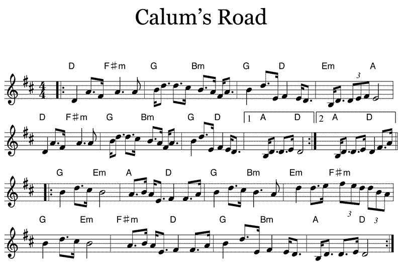 Calum S Road North Atlantic Tune List